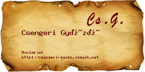 Csengeri Győző névjegykártya